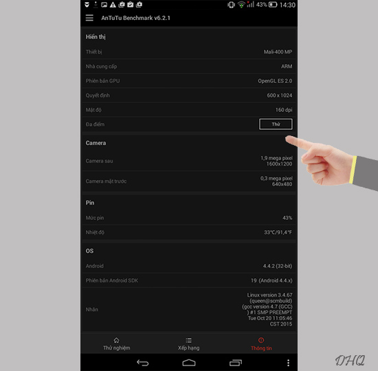 Th&ocirc;ng tin cấu h&igrave;nh